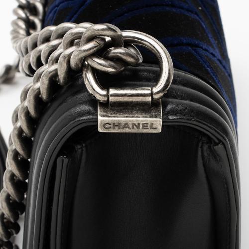 Chanel Velvet Quilted Old Medium Boy Bag