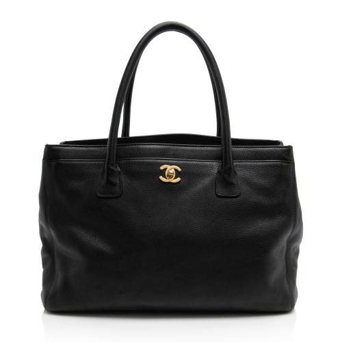 Chanel Vintage Caviar Leather Cerf Classic Executive Tote