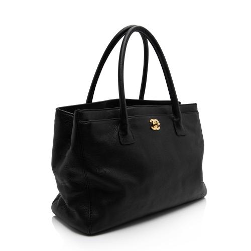 Chanel Vintage Caviar Leather Cerf Classic Executive Tote