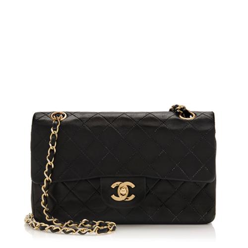 Chanel Vintage Lambskin Classic Small Double Flap Bag