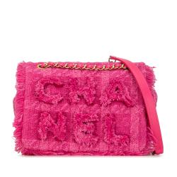 Chanel Wool Tweed Giant Logo Flap