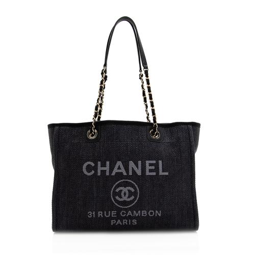 Chanel Woven Straw Deauville Small Tote