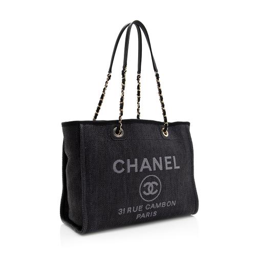 Chanel Woven Straw Deauville Small Tote