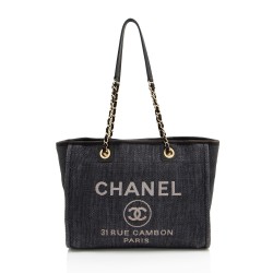 Chanel Woven Straw Deauville Small Tote