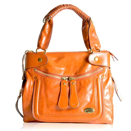 Chloe Bay Leather Satchel Handbag