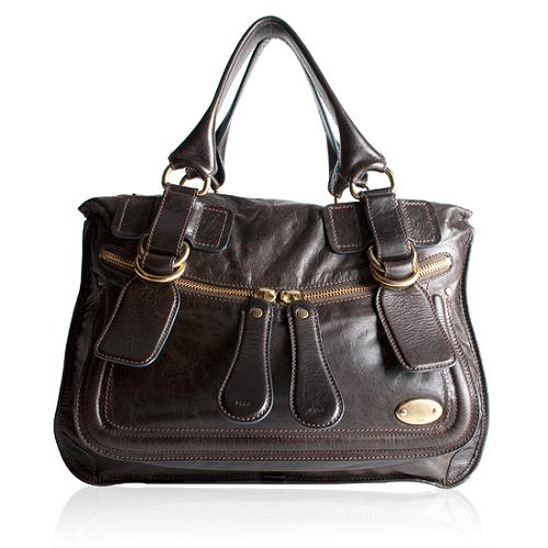 Chloe Bay Leather Satchel Handbag