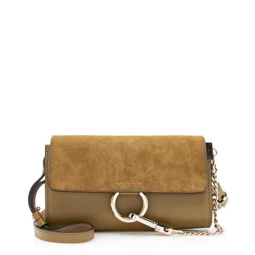 Chloe Calfskin Suede Faye Mini Shoulder Bag