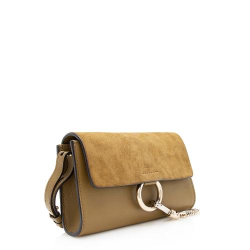 Chloe Calfskin Suede Faye Mini Shoulder Bag