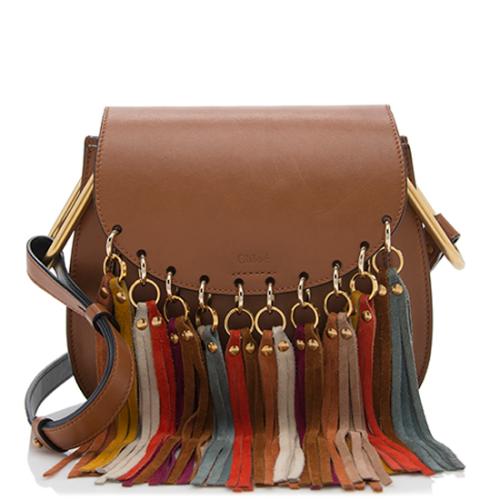 Chloe Calfskin Fringe Hudson Small Shoulder Bag