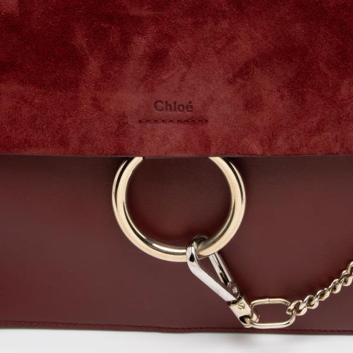 Chloe Calfskin Suede Faye Medium Shoulder Bag