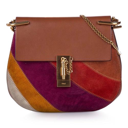 Chloe Drew Patchwork Leather Crossbody Bag