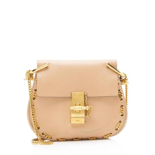 Chloe Lambskin Drew Chain Embellished Mini Shoulder Bag