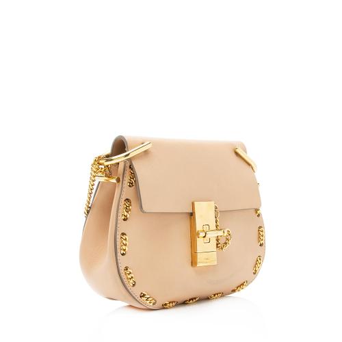 Chloe Lambskin Drew Chain Embellished Mini Shoulder Bag