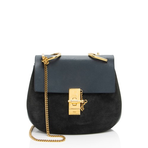 Chloe Lambskin Suede Drew Small Shoulder Bag