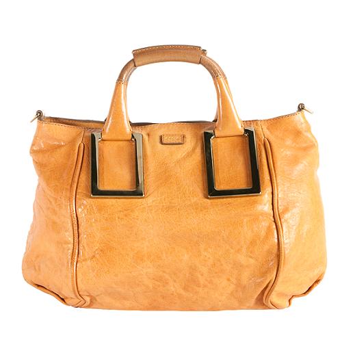 Chloe Leather Ethel Zipped Shopping Tote