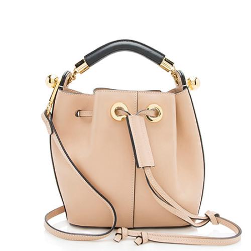 Chloe Leather Gala Small Bucket Bag