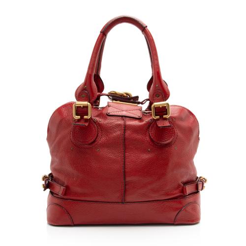 Chloe Leather Paddington Dome Satchel