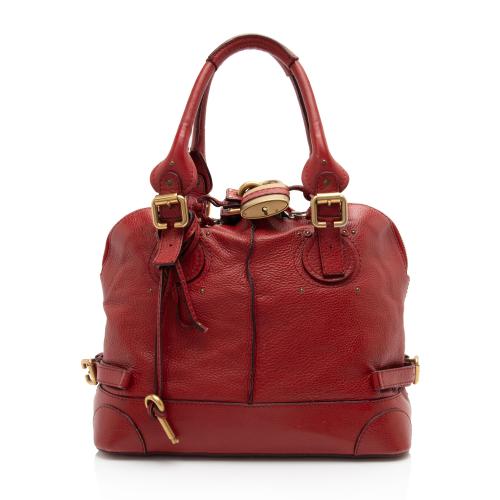 Chloe Leather Paddington Dome Satchel