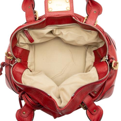 Chloe Leather Paddington Dome Satchel