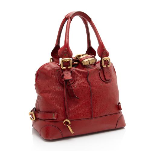 Chloe Leather Paddington Dome Satchel