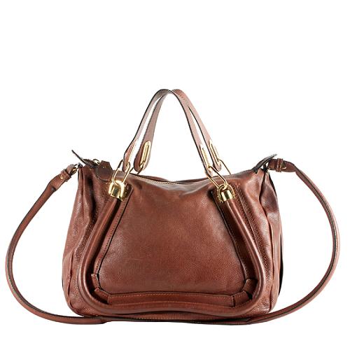 Chloe Leather Paraty New Square Satchel Bag