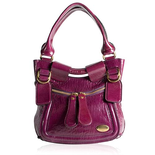 Chloe Patent Leather Bay Hobo Handbag