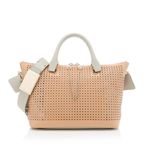 Chloe Perforated Leather Baylee Medium Shoulder Bag - FINAL SALE