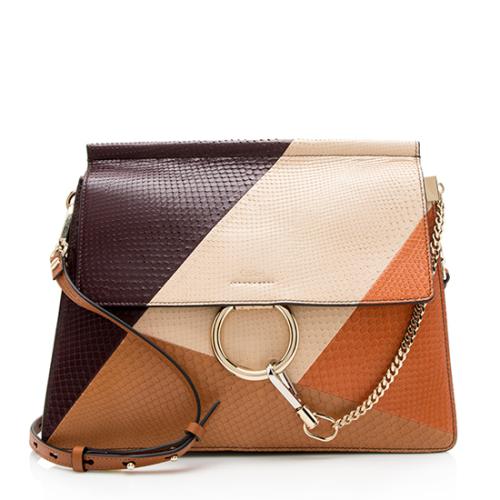 Chloe Python Faye Medium Shoulder Bag