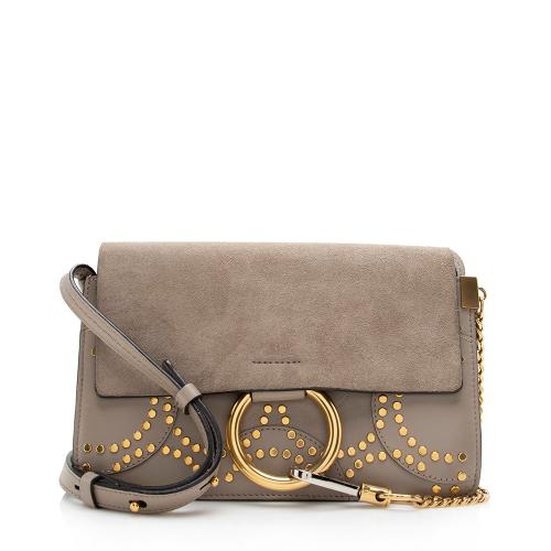 Chloe Studded Suede Small Faye Shoulder Bag - FINAL SALE