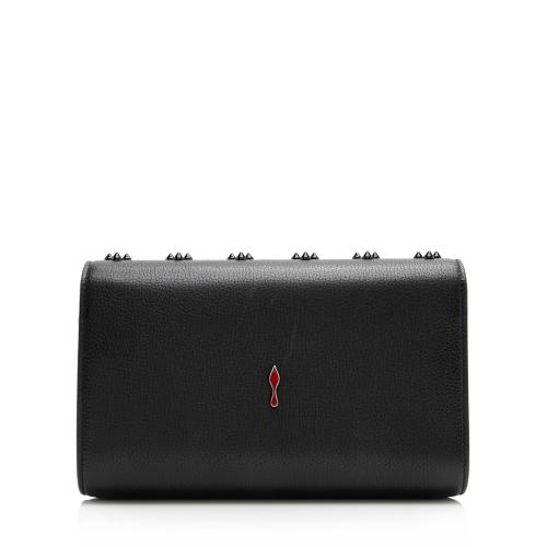 Christian Louboutin Leather Spiked Loubinthesky Paloma Clutch