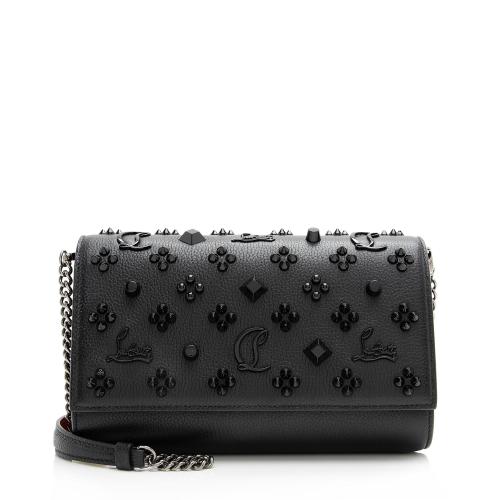 Christian Louboutin Leather Spiked Loubinthesky Paloma Clutch