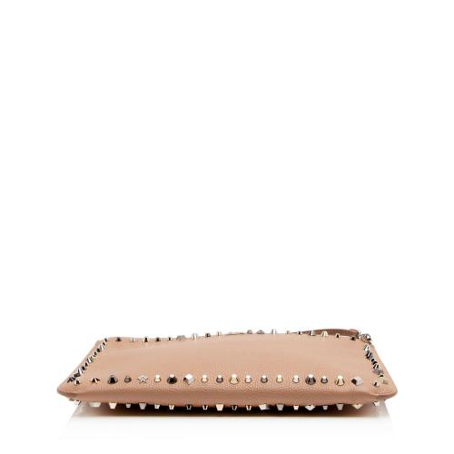 Christian Louboutin Calfskin Spike Empire Trashmix Loubiclutch Clutch