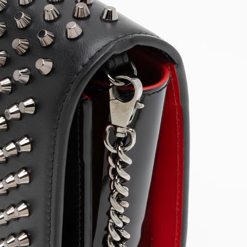 Christian Louboutin Calfskin Spiked Paloma Chain Clutch