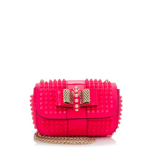 Christian Louboutin Calfskin Spiked Sweet Charity Small Crossbody