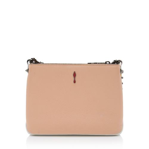 Christian Louboutin Calfskin Beaded Triloubi Small Chain Shoulder Bag