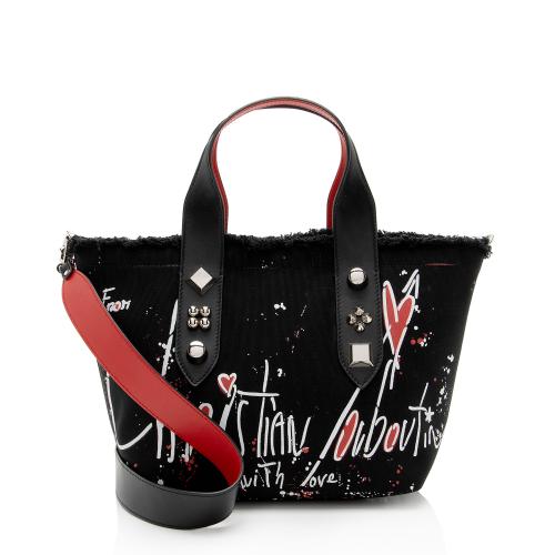 Christian Louboutin Canvas Frangibus Printed Small Tote