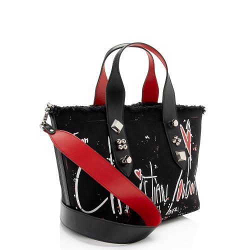 Christian Louboutin Canvas Frangibus Printed Small Tote