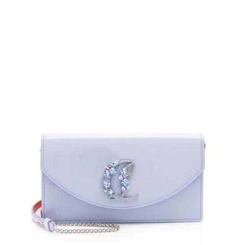 Christian Louboutin Embellished Patent Leather Loubi54 Clutch