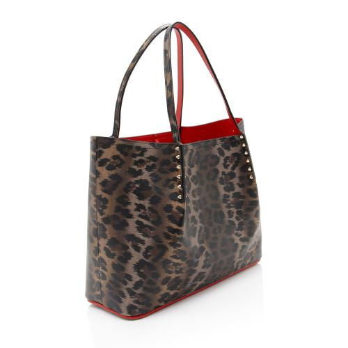 Christian Louboutin Leather Leopard Cabarock Large Tote