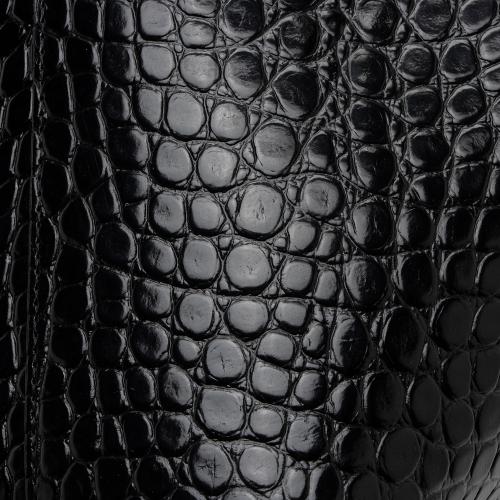 Christian Louboutin Shiny Croc Embossed Leather Cabarock Small Tote