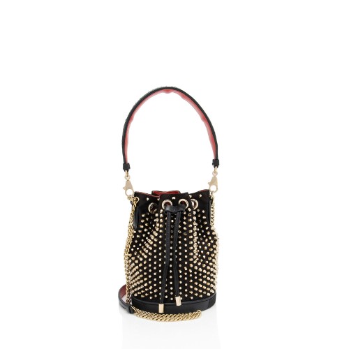 Christian Louboutin Studded Calfskin Marie Jane Bucket Bag