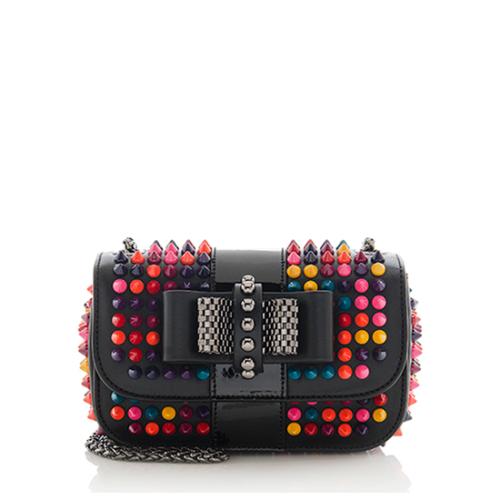 Christian Louboutin Calfskin Spiked Sweet Charity Small Crossbody