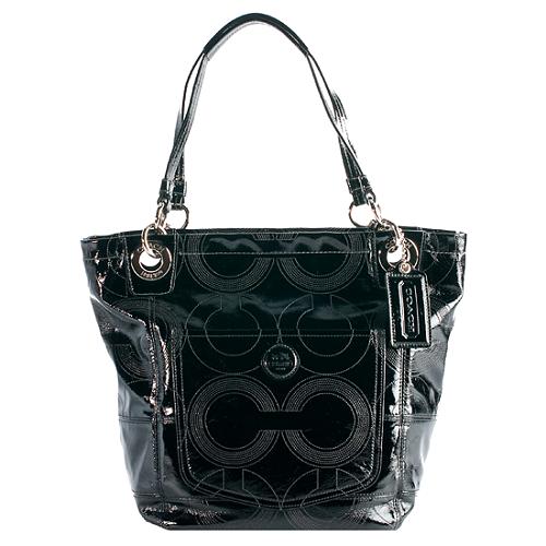 Coach Alex Stitched Patent Tote