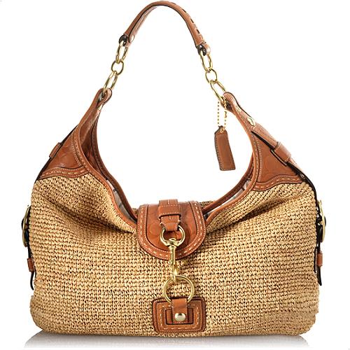 Coach Bleecker Straw Millie Hobo Handbag