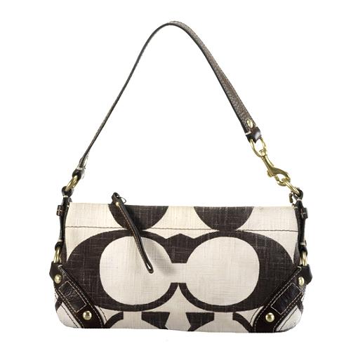 Coach Carly Signature Cotton Small Shoulder Handbag