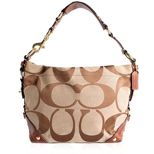 Coach Carly Signature Hobo Handbag 