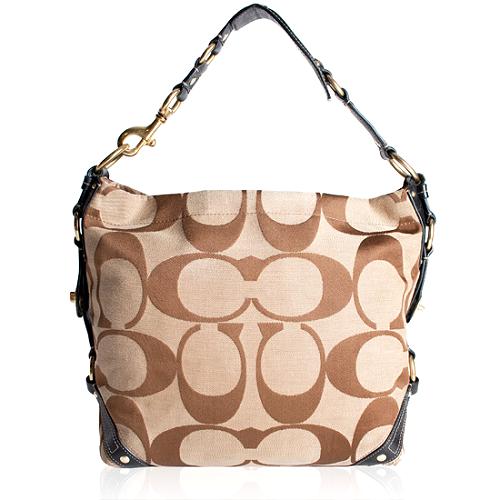 Coach Carly Signature Large Hobo Handbag