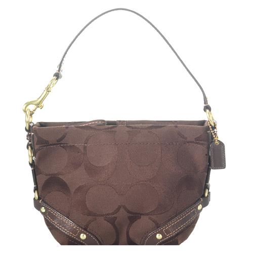 Coach Carly Signature Top Handle Pouch Handbag