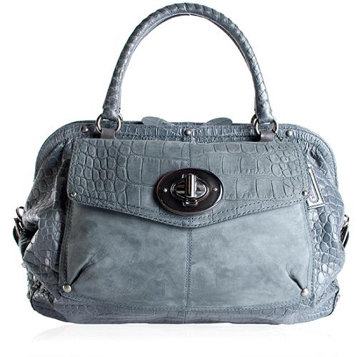 Coach Croc Embossed Sadie Satchel Handbag