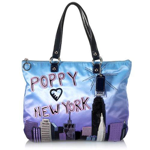 Coach Destination Poppy Heart Love New York Tote